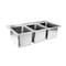 Amgood Stainless Steel Utility Sink-3 Compartment Sink  10 in. x 14 in. x 10 in. Bowl. No Faucet SINK DIS-101410-3 - NO FAUCET - alternate 1